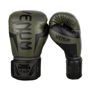 Boxerské rukavice Venum Elite khaki maskáč