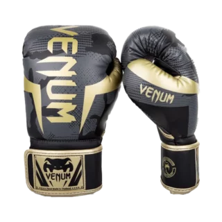 Boxerské rukavice Venum Elite tmavě zlatý maskáč